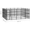 Outdoor Dog Kennel Steel 198.4 ft²