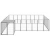 Dog Kennel Black 169.3 ft² Steel